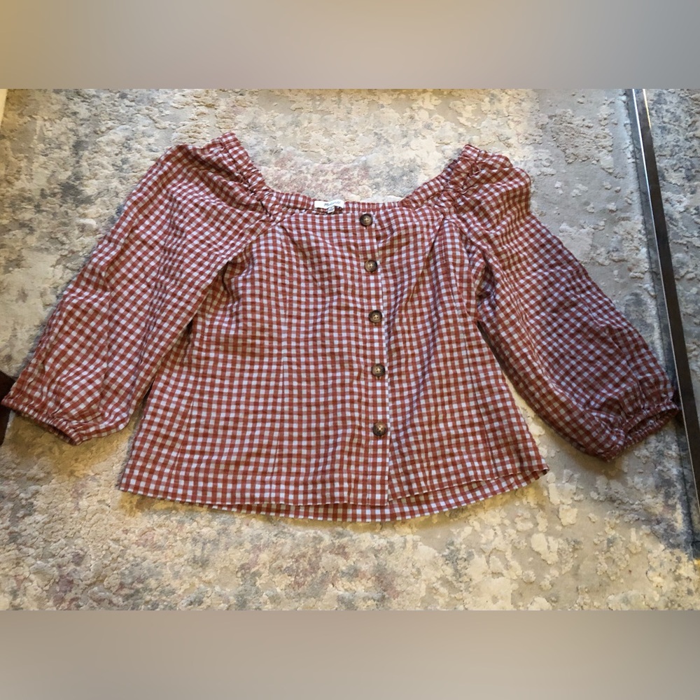 🖤 Madewell Gingham Top